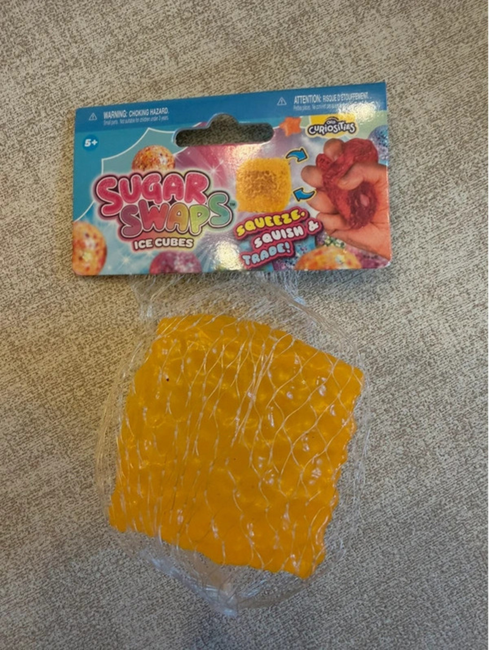 Sugar Swaps Ice Cubes Squeeze Toy - Orange